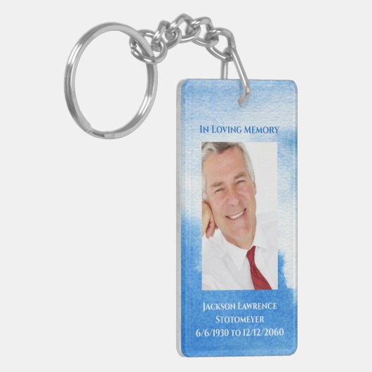 Elegant Nautical in Loating Memory Photo Memorial Sleutelhanger (Voorkant Links)