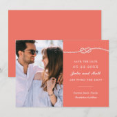 Elegant Nautical Knot Save the Date (Voorkant / Achterkant)