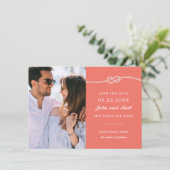 Elegant Nautical Knot Save the Date (Staand voorkant)