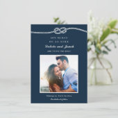 Elegant Nautical Knot Save the Date (Staand voorkant)