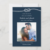 Elegant Nautical Knot Save the Date (Voorkant)