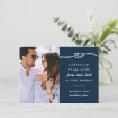 Elegant Nautical Knot Save the Date (Staand voorkant)