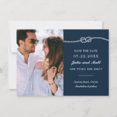 Elegant Nautical Knot Save the Date (Voorkant)