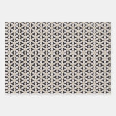 Elegant Nautical Navy and White Wrapping Paper Set (Voorkant 3)