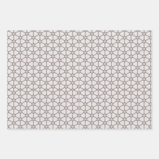 Elegant Nautical Navy and White Wrapping Paper Set (Voorkant)