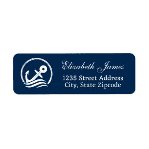 Elegant Nautical Navy Anker Bruiloft Etiket