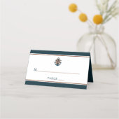 Elegant Nautical Navy Anker Bruiloft Plaatskaartje (Voorkant)