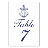 Elegant Nautical Navy Blue Anchor Wedding Kaart (Voorkant)