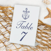Elegant Nautical Navy Blue Anchor Wedding Reclamebord Met Voetstuk