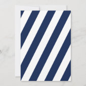 Elegant Nautical Save the Date - Navy Blue, Kaart (Achterkant)