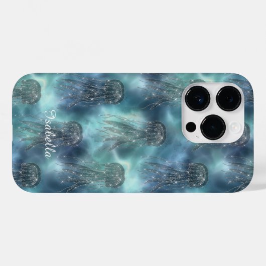 Elegant Nautical Sparkle Blue Case-Mate iPhone Case (Achterkant (horizontaal))