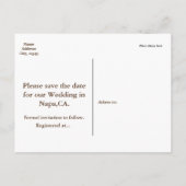 Elegant Nautical Stripe Save the Date Briefkaart (Achterkant)