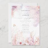 Elegant Nautical Underwater Verloving Kaart (Voorkant)