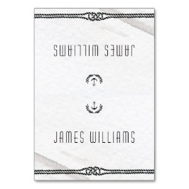 Elegant Nautical Wedding Place Cards Gray White Kaart