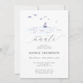 Elegant Nautilus Bootfeest Bachelorette Weekend Kaart (Voorkant)