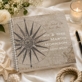 Elegant Nautilus Ivoren Trouwgastenboek Notitieboek
