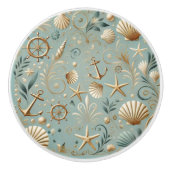 Elegant Nautilus Keramische Knop (Voorkant)