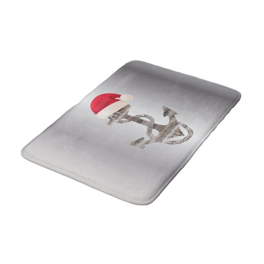 elegant nautisch ANCHOR + SANTA HAT | Badmat (Gekanteld)