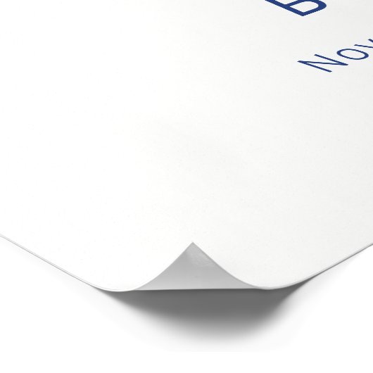 Elegant Nautisch Anker Boy Baby shower Welkom Poster (Hoek)