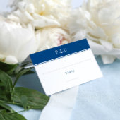 Elegant nautisch anker monogram marineblauw plaatskaartje