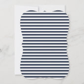 Elegant Nautisch Baby shower Uitnodigen; Navy en R Kaart (Achterkant)