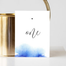 Elegant nautisch blauw minimalistisch script bruil kaart