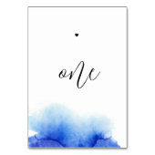 Elegant nautisch blauw minimalistisch script bruil kaart (Voorkant)