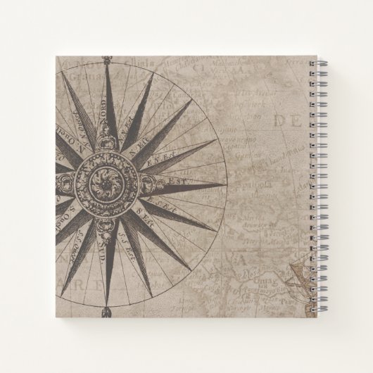 Elegant nautisch ivoor bruiloft gastenboek notitieboek (Achterkant)