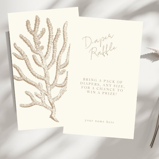 Elegant nautisch natuurlijk  Baby shower Informatiekaartje