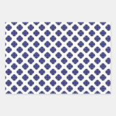 Elegant nautisch saffier blauw en wit inpakpapier vel (Voorkant 2)