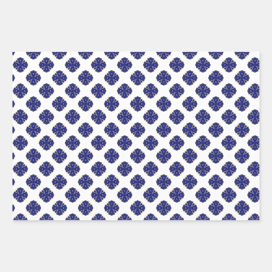 Elegant nautisch saffier blauw en wit inpakpapier vel (Voorkant 2)