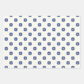 Elegant nautisch saffier blauw en wit inpakpapier vel (Voorkant 3)