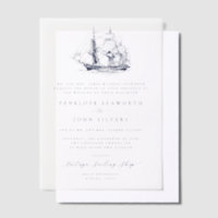 Elegant nautisch schip illustratie formele bruilof