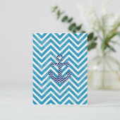 Elegant nautisch thema met anker briefkaart (Staand voorkant)