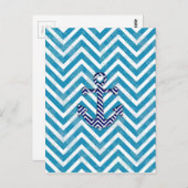 Elegant nautisch thema met anker briefkaart (Voorkant / Achterkant)