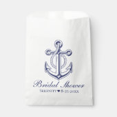 Elegant Nautisch Vrijgezellenfeest Navy Blue Ancho Bedankzakje (Voorkant)