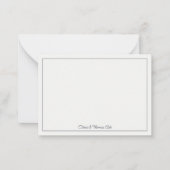 Elegant nautische marine blauw goud strand paar notitiekaartje (Voorkant)