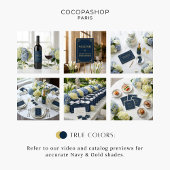 Elegant Navy 80ste verjaardag Cadeaupapier