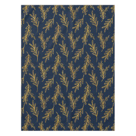 Elegant Navy and Gold Floral Sprig Table Cloth Tafelkleed