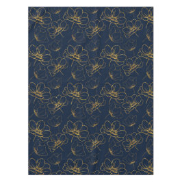 Elegant Navy and Gold Floral Table Cloth Tafelkleed