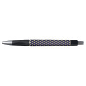 Elegant Navy and Gold Geometric Tile Pattern Pen (Voorkant)
