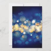 Elegant Navy and Gold Quinceañera Birthday Kaart (Achterkant)
