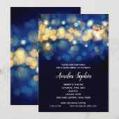 Elegant Navy and Gold Quinceañera Birthday Kaart (Voorkant / Achterkant)