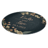 Elegant Navy Beige Botanical Wedding Snijplank (Hoek)