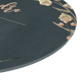 Elegant Navy Beige Botanical Wedding Snijplank (Hoek)