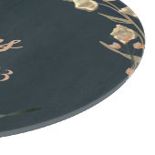 Elegant Navy Beige Botanische Familie Snijplank (Hoek)