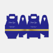 Elegant Navy Blauw en Goud Dank u Bedankdoosjes (Uitgevouwen)