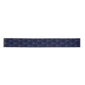 Elegant Navy Blauw en Goud Geometrisch Satijnen Lint (Voorkant)