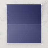 Elegant Navy Blauw Wit Goud Botanische Bruiloft Plaatskaartje (Binnenkant ongevouwen)