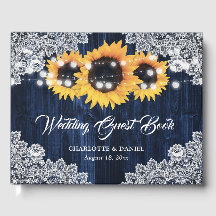 Elegant Navy Blauwe Houten Kantwerk Zonnebloem Bru